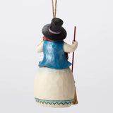 Jim Shore Wonderland Snowman/Broom Ornament