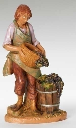 Dionysis  With Grapes, 7.5", Fontanini, 52806