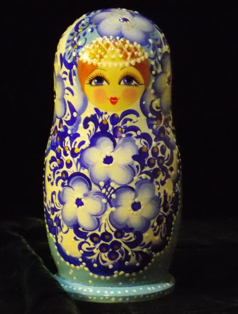 Matryoshka in Blue Nesting 5