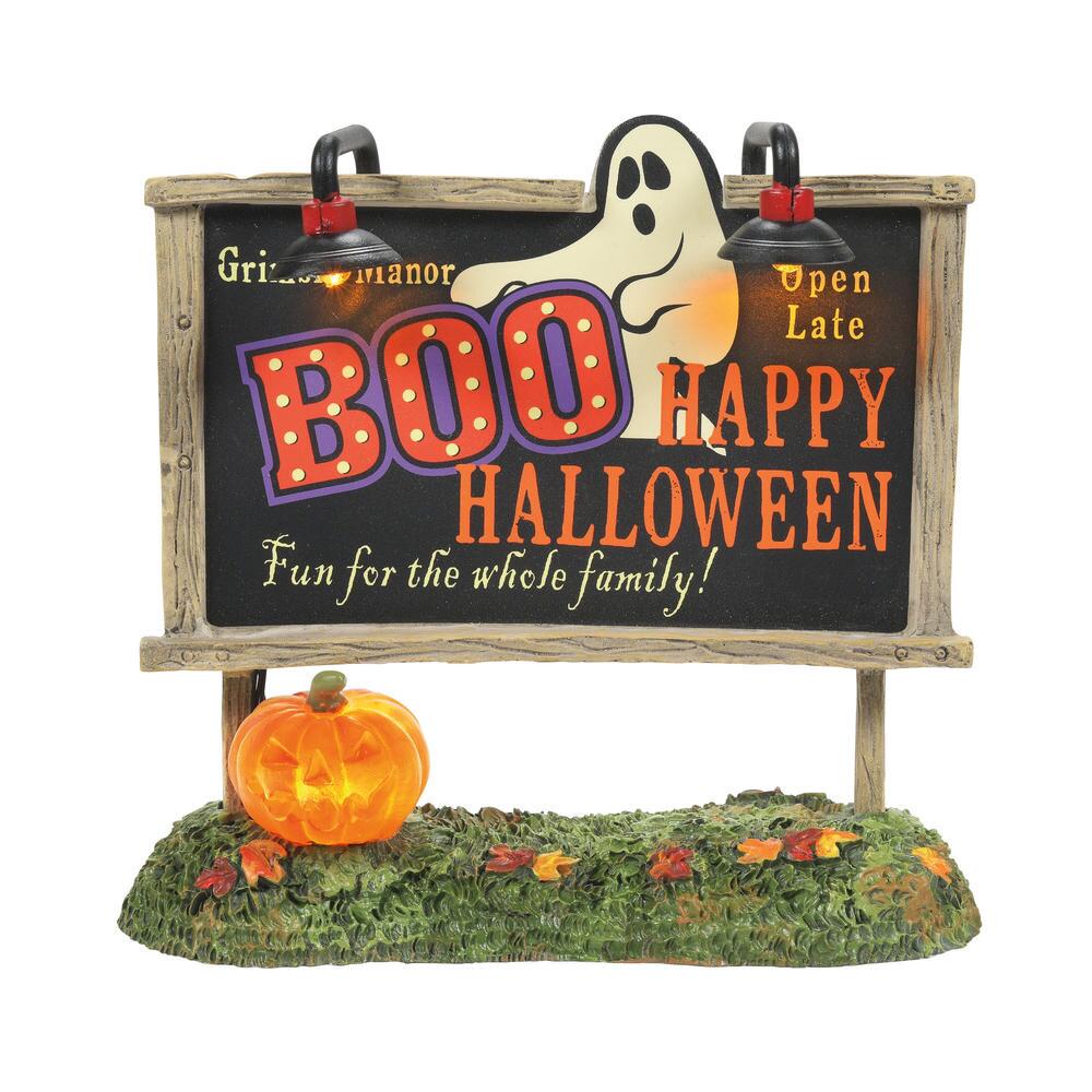 Lit Ghost Billboard, 6009819, Halloween Accessories