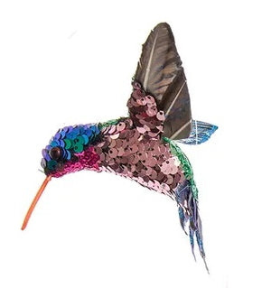 Sequined Hummingbird Ornament, 3 Assorted, C0804, Kurt Adler