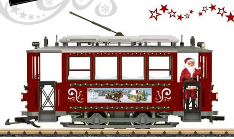 streetcar in a Christmas design
