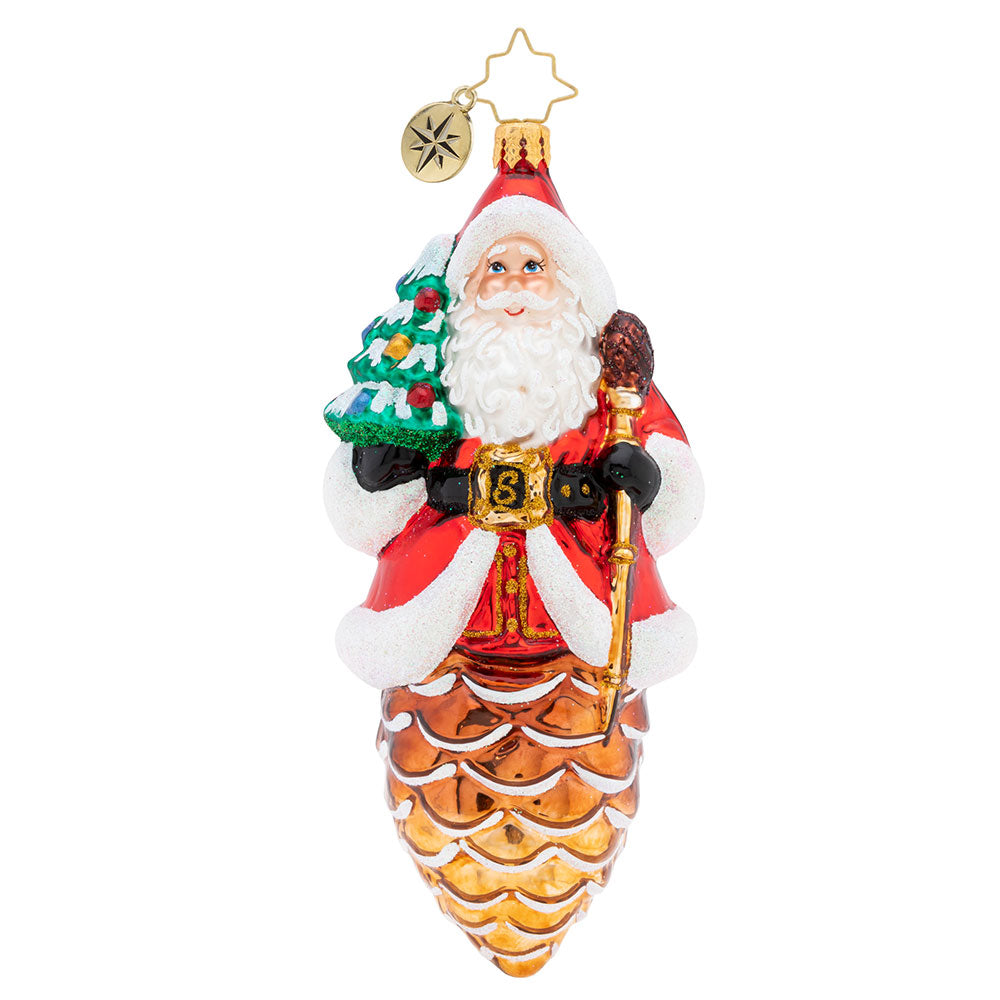 Pine Cone Claus Ornament, 1019541, Christopher Radko
