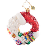 Santa Comes Full Circle Wreath, Gem, 1020635, Christopher Radko