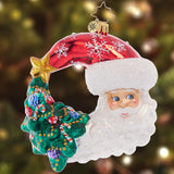 CR, Christmas with a Grin Santa, Moon, 1021544, Radko