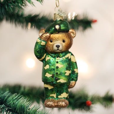 Old Wolrd  Christmas Army Bear Ornament, 12402