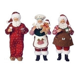Santa in Charming Traditional Outfits , 3 asst, 133848, Roman