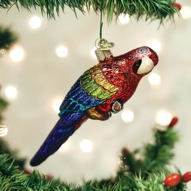 Old World Christmas Tropical Parrot Ornament, 16117
