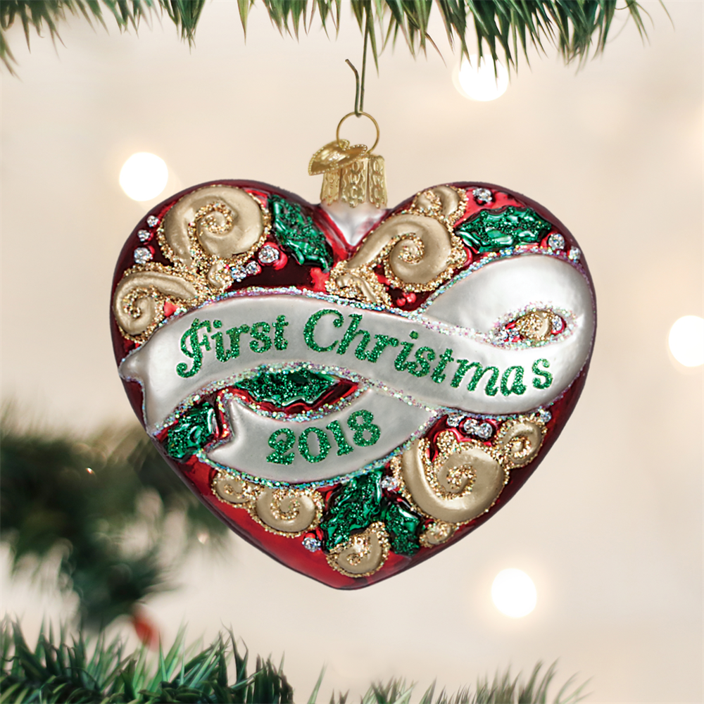 Old World FIRST CHRISTMAS HEART