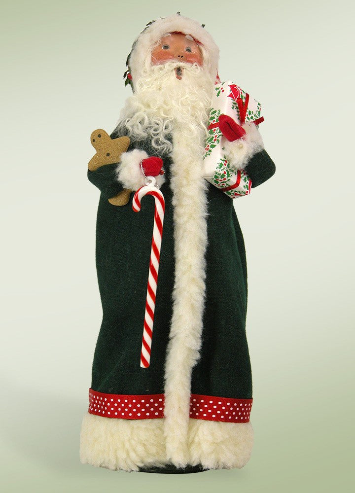 Green Santa with Candy Cane, Byers Choice, 3153