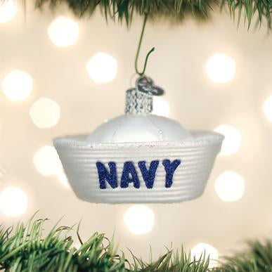 Old World Christmas Navy Cap Ornament, 32377