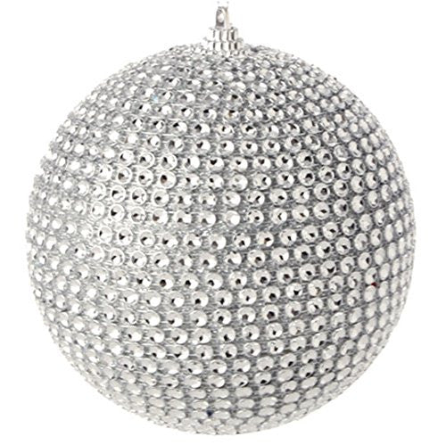 Silver Ball Ornament 4.5"