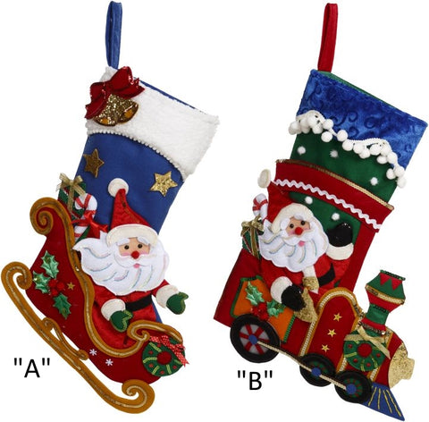 Festive Santa Stocking Train or Sleigh
