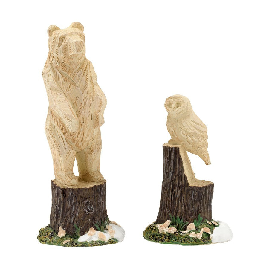 Woodland Carvings Set of 2