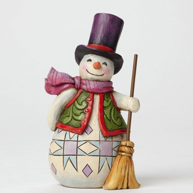 Jim Shore Snowman With Broom