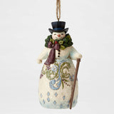 Jim Shore Victorian Snowman w/Wreath Ornament