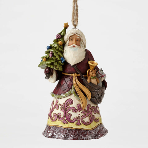 Jim Shore Victorian Santa with Tree Ornament