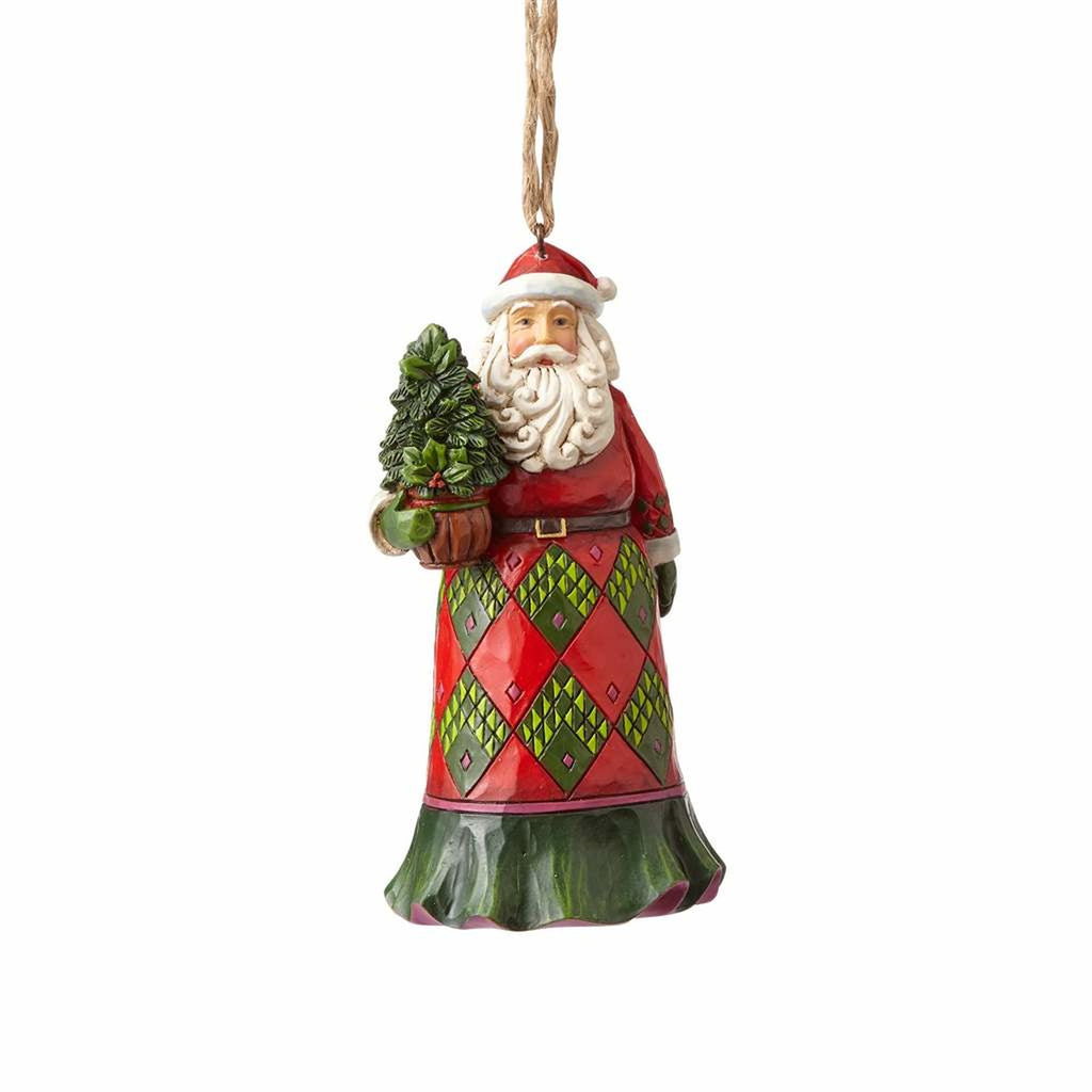 Jim Shore Evergreen Santa Ornament