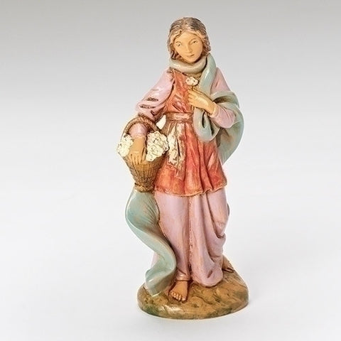 CLAUDIA WOMAN With FLOWER 5", Fontanini, 54078
