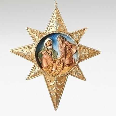 HOLY FAMILY STAR ORNAMENT WAFER, Fontanini, 56356