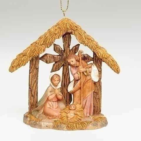 HOLY FAMILY STABLE ORN, 2019 EVENT ORNAMENT, Fontanini, 57017
