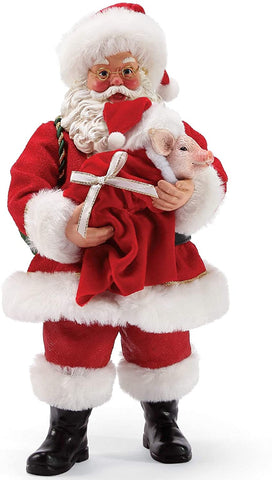 Santa and His Pets Pig in a Blanket, 6003437, Possible Dreams