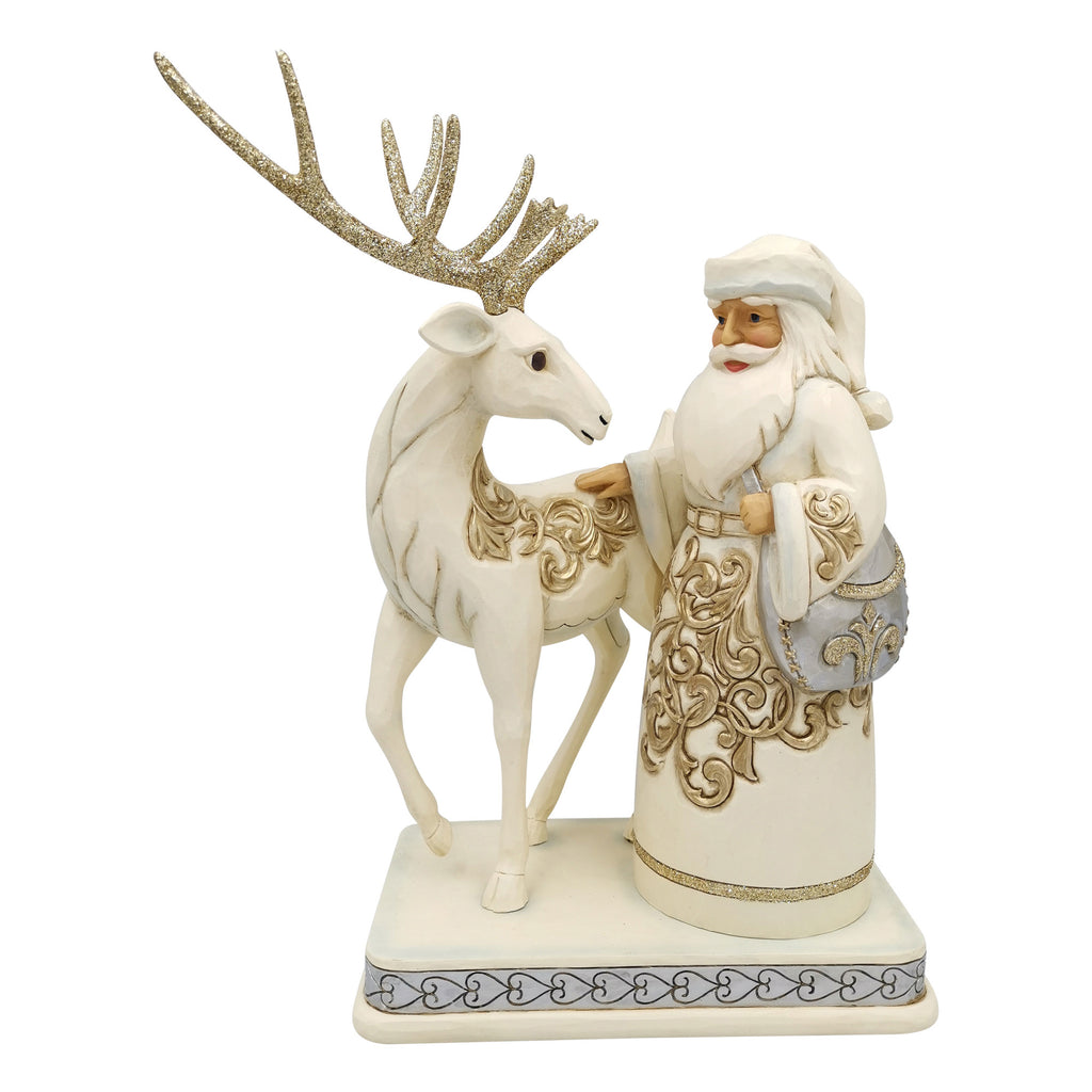 Jim Shore, Holiday Lustre Santa/Reindeer, 6006615, Heartwood Creek
