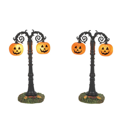 HV, Hallows Eve Lit Street Lamps, 6012281, Halloween Village 