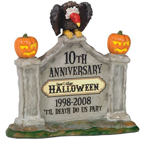 HV, Halloween 10th Anniversary Sign, 805026, Halloween Village