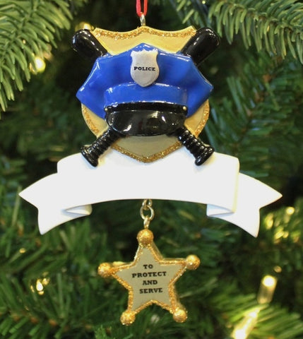 Police officer Ornament For Personalization