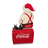 Coca-Cola® Santa Sitting on Cooler Table Piece, CC5191
