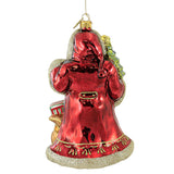 Huras, 2021 Santa With Tree Glass Ornament Dated Lantern, S494