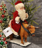 🎄🎄St Nick on Cow by Elaine Roesle