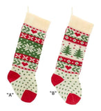 Christmas Tree and Snowflake Knitted Stockings, B0673, Kurt Adler