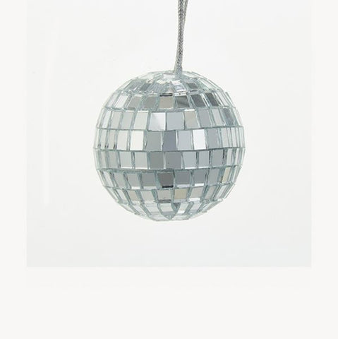 Mirrored Disco Ball Glass Ornaments, 12-Piece Box Set