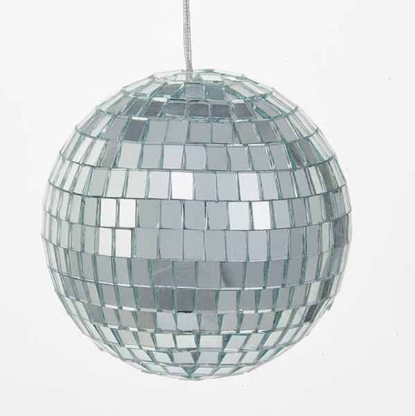 Mirrored Disco Ball Glass Ornaments, 4-Piece Box Set