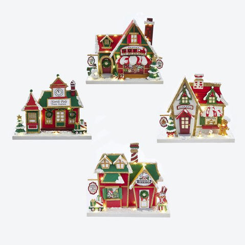North Pole Buildings, 4 Assorted
