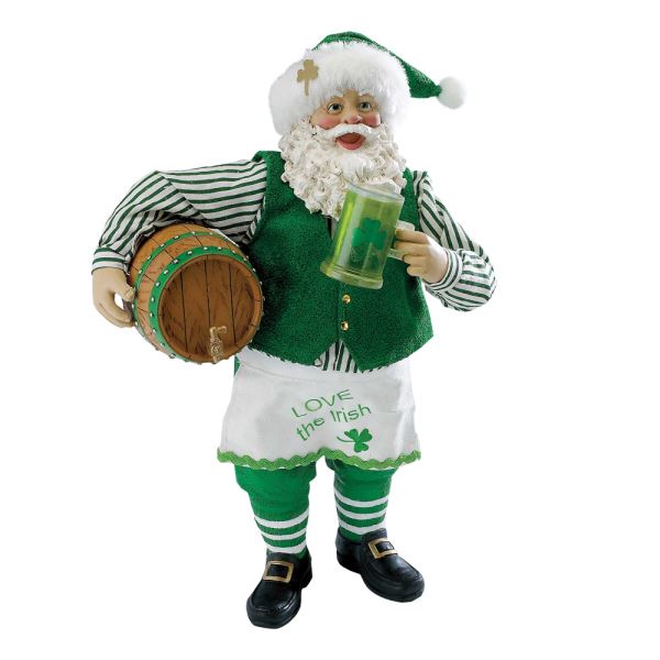 Irish Santa With Beer Barrel, Fabriché Musical