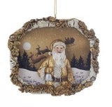 Winter Woods Santa Frame Ornaments, C7662b