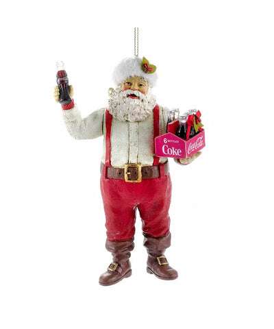 Coca-Cola® Santa Holding A 6-Pack Ornament, CC9122, Kurt Adler