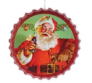 Coca-Cola Santa Bottle Cap Ornaments