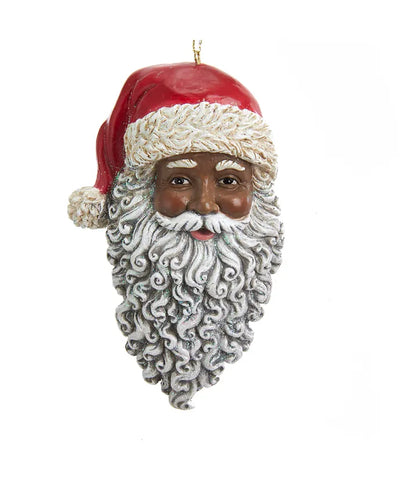 African American Santa Head Ornament, E0347, Kurt Adler
