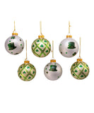 Irish Glass Ball Ornaments, 6-Piece Box Set, 80mm, GG0676, Kurt Adler