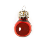 RED PETITE TREASURES GLASS SHINY BALL ORNAMENT,  J1500