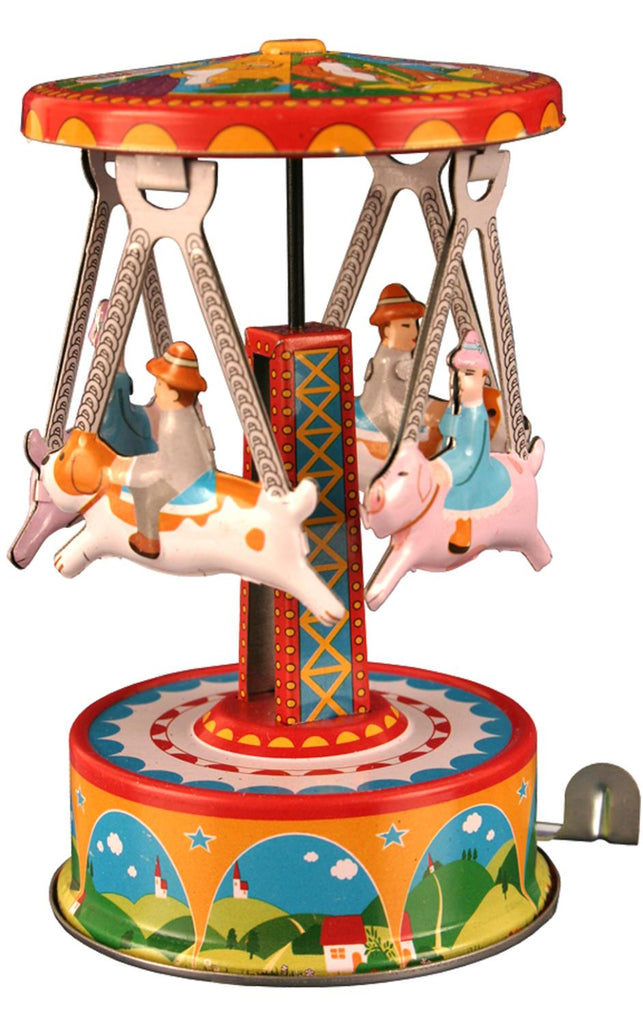 Carousel with Dogs, Collectible Tin Toy , MF356