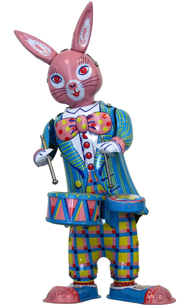 Bunny with Drums, Collectible Tin Toy, MS298 