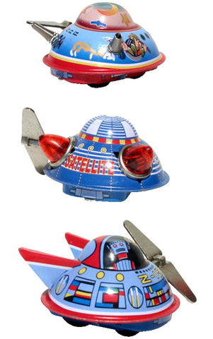 3 Space Ships, Collectible Tin Toy, MS633