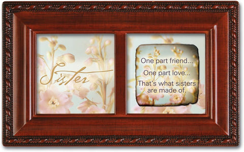 Sister Petite Woodgrain Music Box, Plays Thats What Friends Are For
