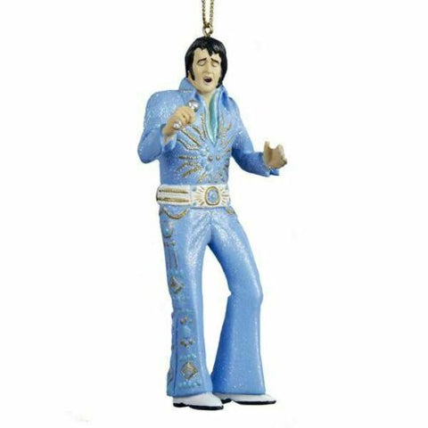 Elvis in Blue Tiffany Jumpsuit Ornament, EP2151, Kurt Adler
