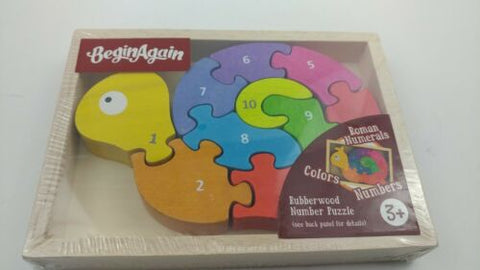 Begin Again, Wooden Snail Number Puzzle, 11202, Puzzles